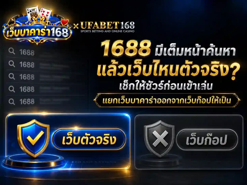 แบรนด์เลข 1688 ผุดเต็มหน้าค้นหา เว็บบาคาร่า