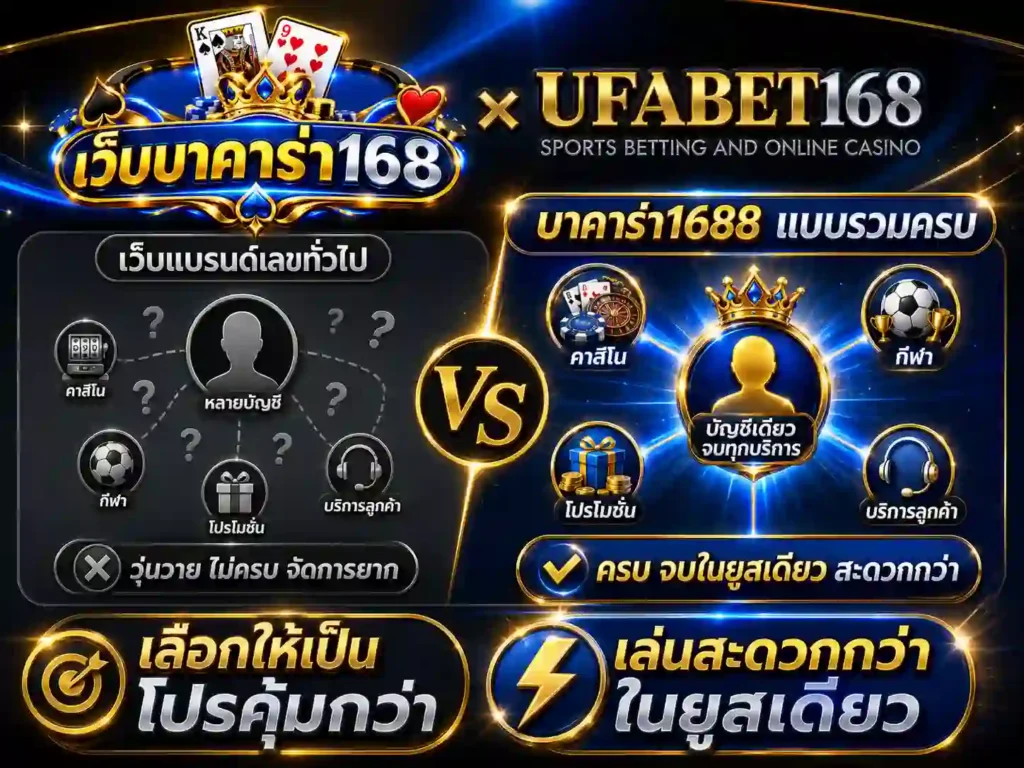 เว็บแบรนด์เลขทั่วไป เทียบ ศูนย์รวม บาคาร่า1688